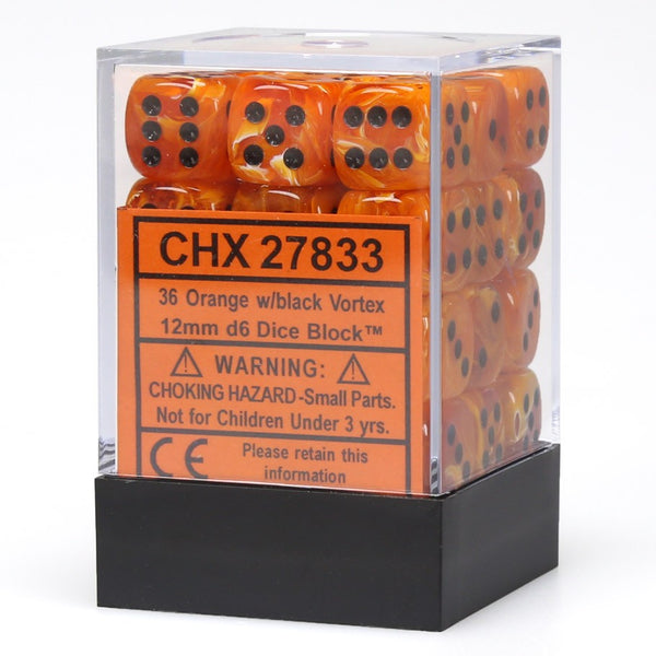 CHX27833: Vortex - 12mm D6 Orange w/black (36)