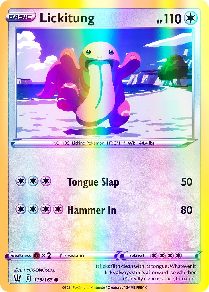 Lickitung - 113/163 (SWSH05) Common - Near Mint Reverse Holofoil