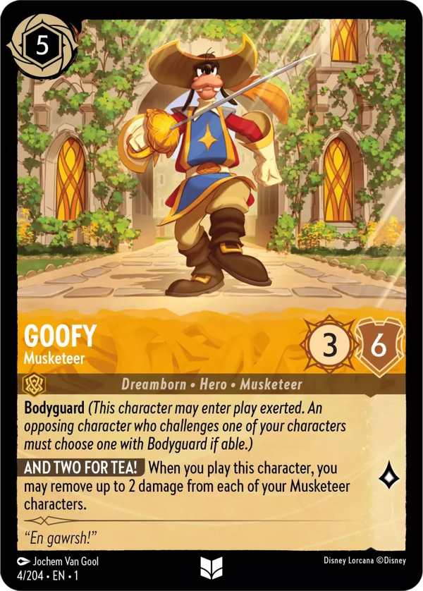 Goofy - Musketeer (The First Chapter 4/204) Uncommon - Near Mint