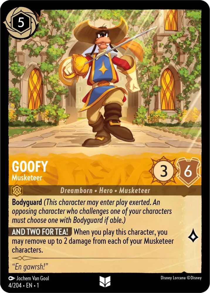 Goofy - Musketeer (The First Chapter 4/204) Uncommon - Near Mint