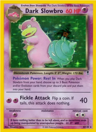 Dark Slowbro (8/110) Reverse Holo - Moderate Play