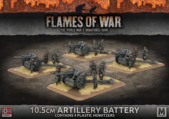 Flames of War: WWII: German (GBX117) - 10.5cm Artillery Battery (Plastic) (Early)