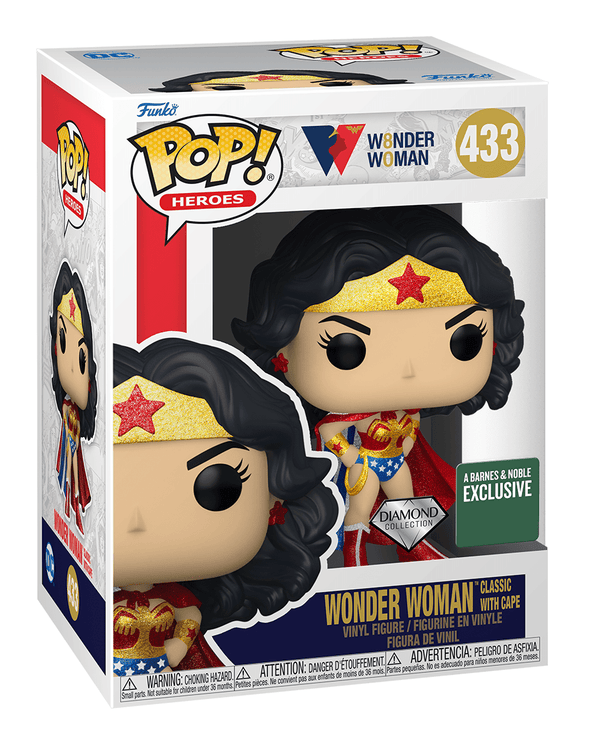 POP Figure: DC Wonder Woman 80th #0433 - Wonder Woman Classic with Cape (Diamond) (Barnes & Noble)