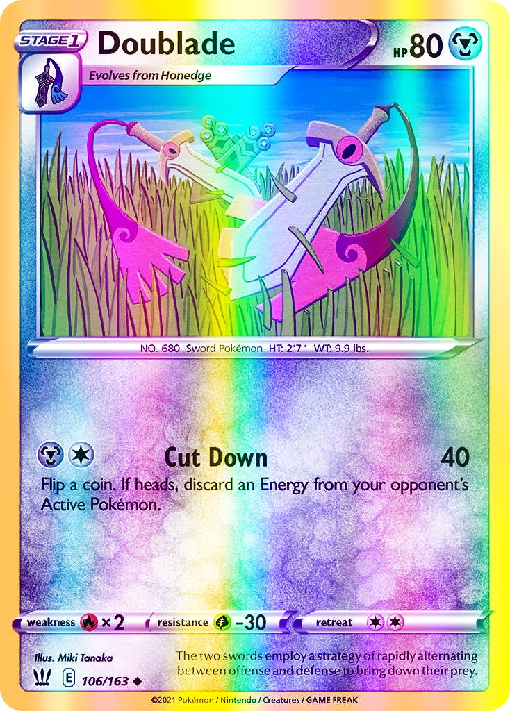 Doublade - 106/163 (SWSH05) Uncommon - Near Mint Reverse Holofoil