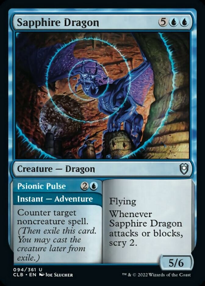 Sapphire Dragon // Psionic Pulse (CLB-U)