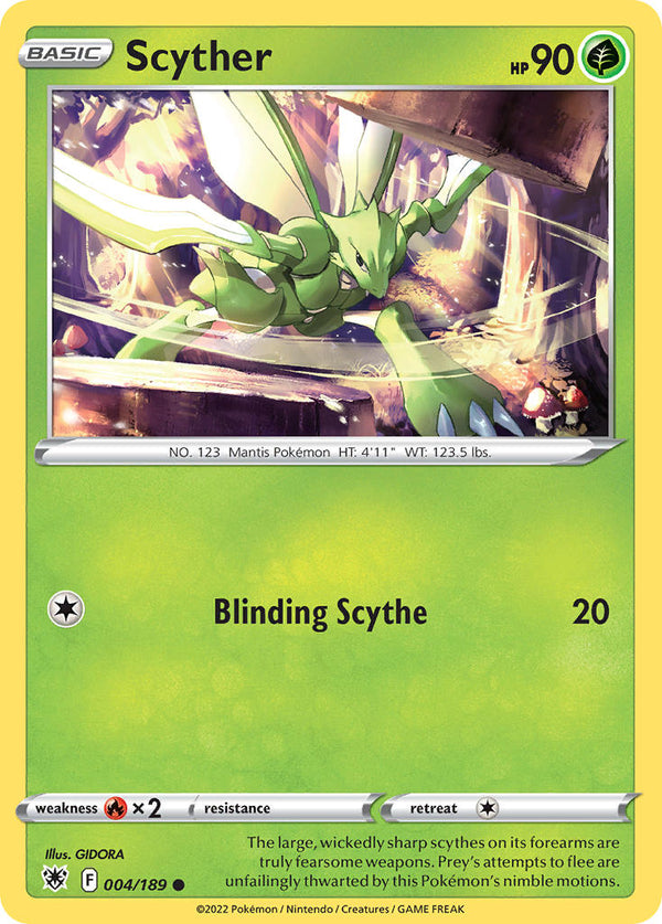 Scyther - 004/189 (SWSH10) Common - Near Mint