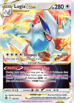 Lugia VSTAR - 139/195 (SWSH12) Ultra Rare - Near Mint Holofoil