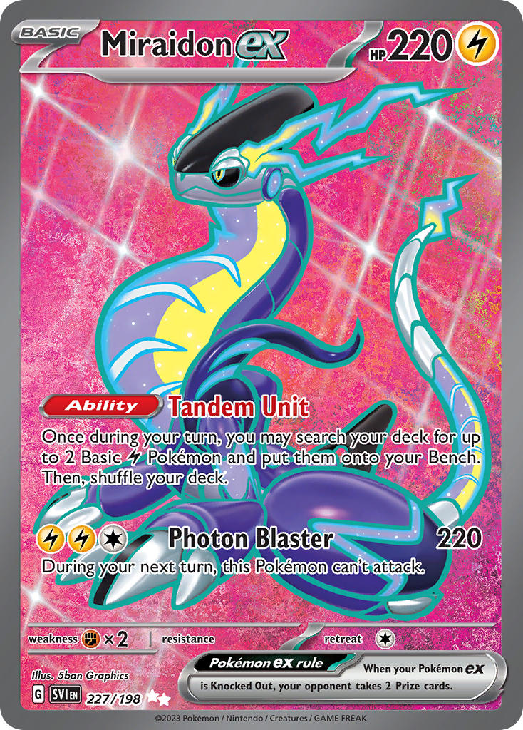 Miraidon ex - 227/198 (SV1) Ultra Rare - Near Mint Holofoil