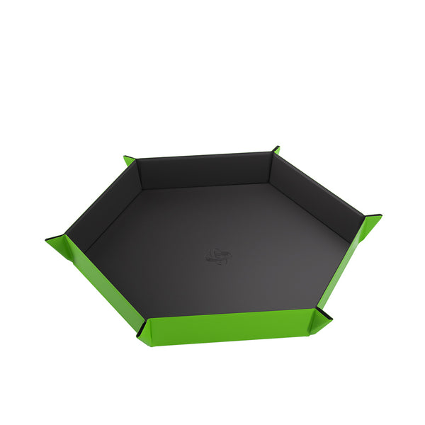 GameGenic: Magnetic Dice Tray - Hexagonal: Black & Green