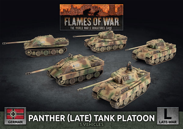 Flames of War: WWII: German (GBX181) - Panther (Late 7.5cm) Tank Platoon (Late)