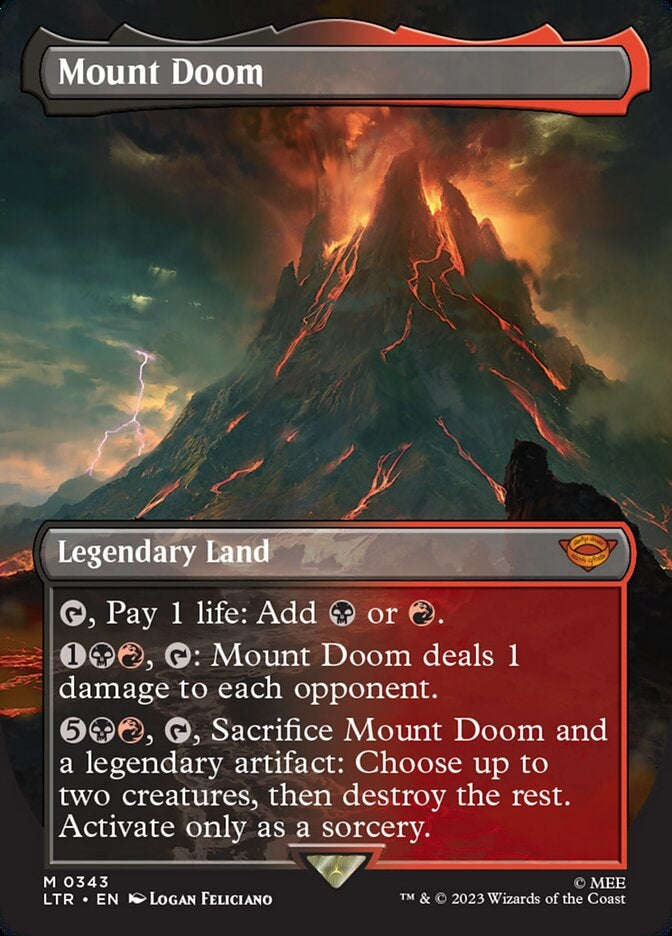 Mount Doom [#0343 Alternate-Art Borderless] (LTR-M)