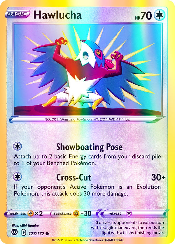 Hawlucha - 127/172 (SWSH09) Common - Near Mint Reverse Holofoil