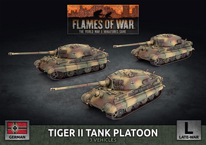 Flames of War: WWII: German (GBX178) - Tiger II Tank Platoon (Late)