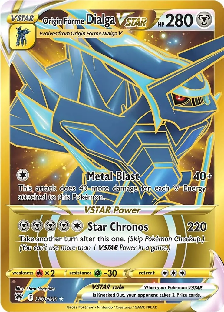 Origin Forme Dialga VSTAR - 210/189 (SWSH10) Secret Rare - Near Mint Holofoil