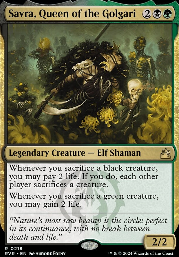 Savra, Queen of the Golgari [#0218] (RVR-R)