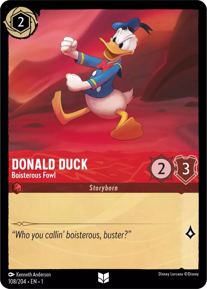 Donald Duck - Boisterous Fowl (The First Chapter 108/204) Uncommon - Near Mint