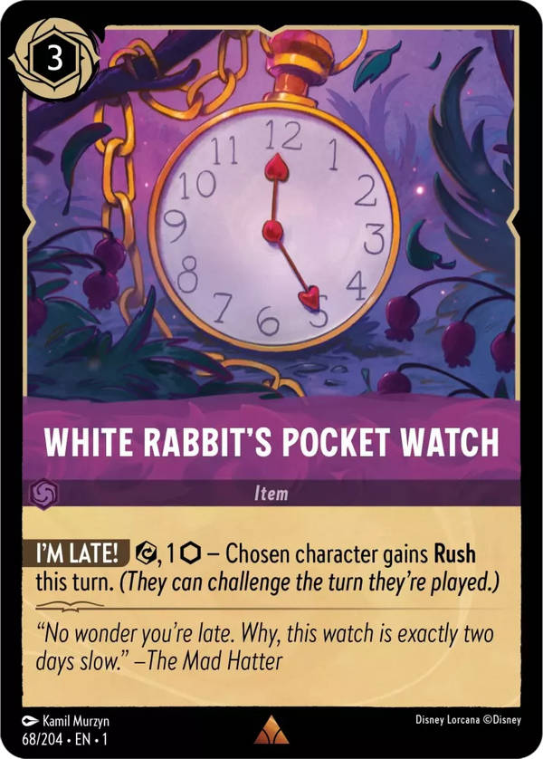 White Rabbit's Pocket Watch (The First Chapter 68/204) Rare - Near Mint