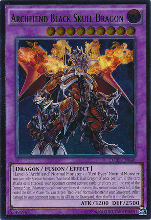Archfiend Black Skull Dragon (CORE-EN048) Ultimate Rare - Near Mint Unlimited