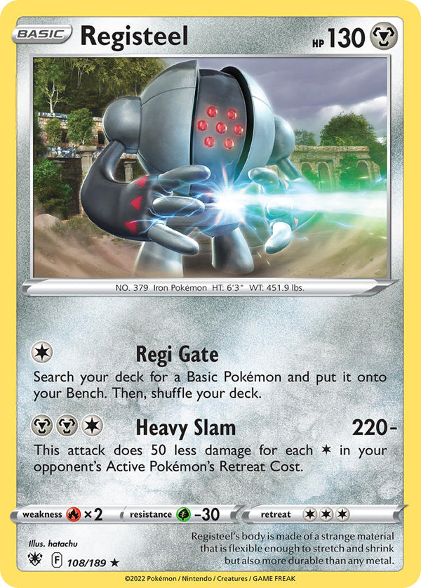 Registeel - 108/189 (SWSH10) Rare - Near Mint