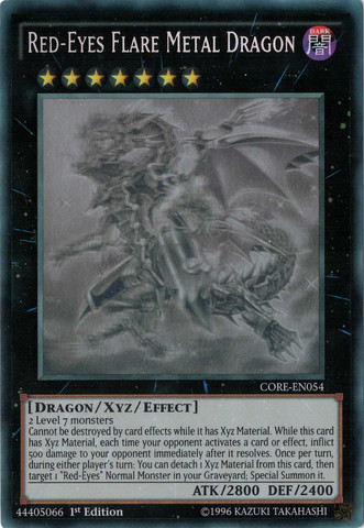 Red-Eyes Flare Metal Dragon (CORE-EN054) Ghost Rare - Near Mint 1st Edition