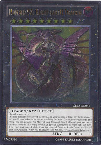 Number 92: Heart-eartH Dragon (CBLZ-EN045) Ultimate Rare - Near Mint Unlimited