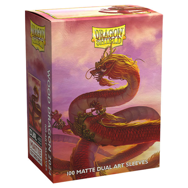 Dragon Shield: Standard - Matte Duel Art: 2024 Wood Dragon 100 Count