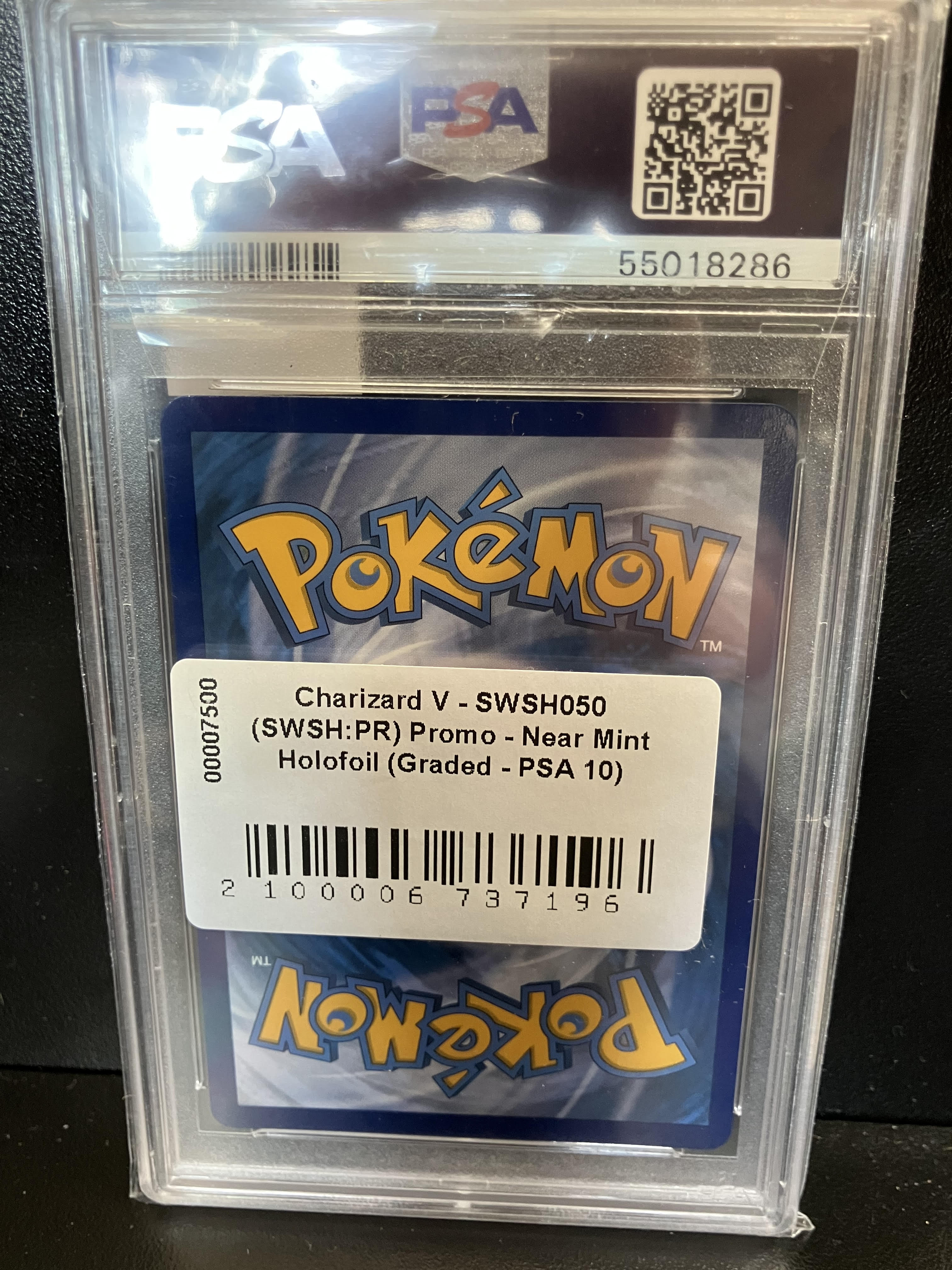 Charizard V - SWSH050 (SWSH:PR) Promo - Near Mint Holofoil (Graded - PSA 10)