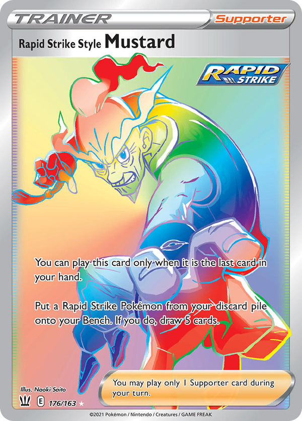 Rapid Strike Style Mustard - 176/163 (SWSH05) Secret Rare - Near Mint Holofoil