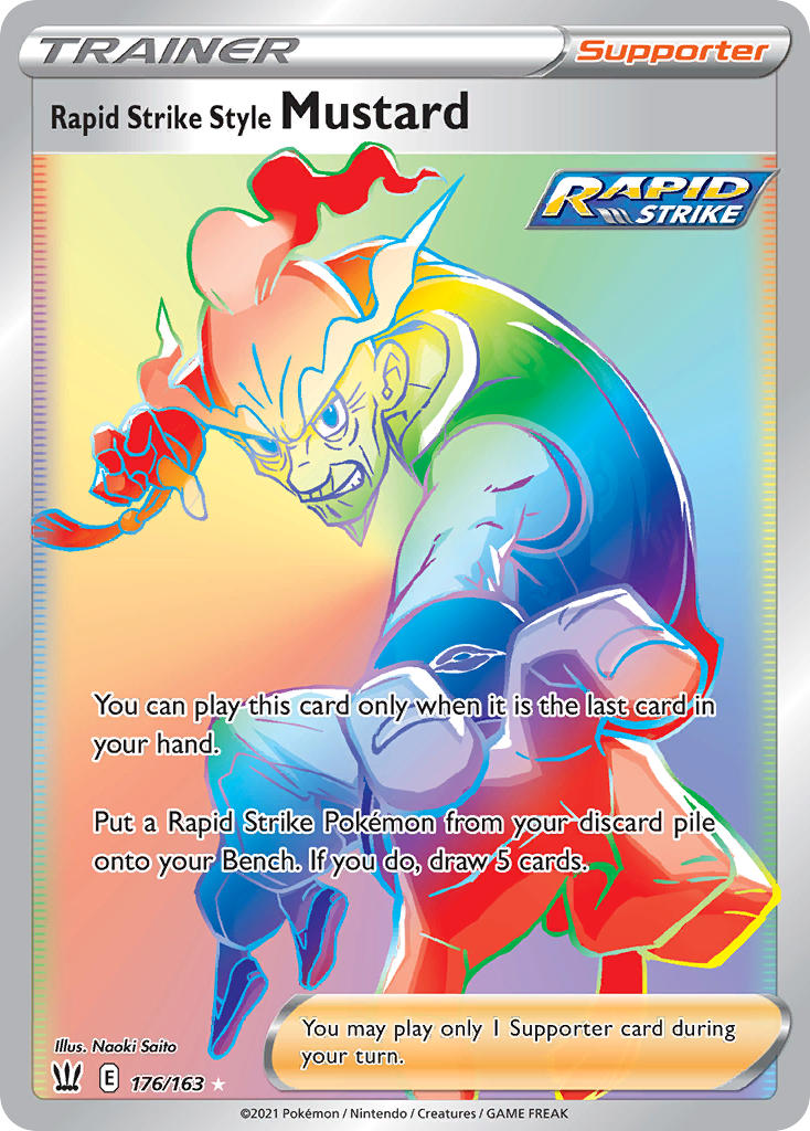 Rapid Strike Style Mustard - 176/163 (SWSH05) Secret Rare - Near Mint Holofoil