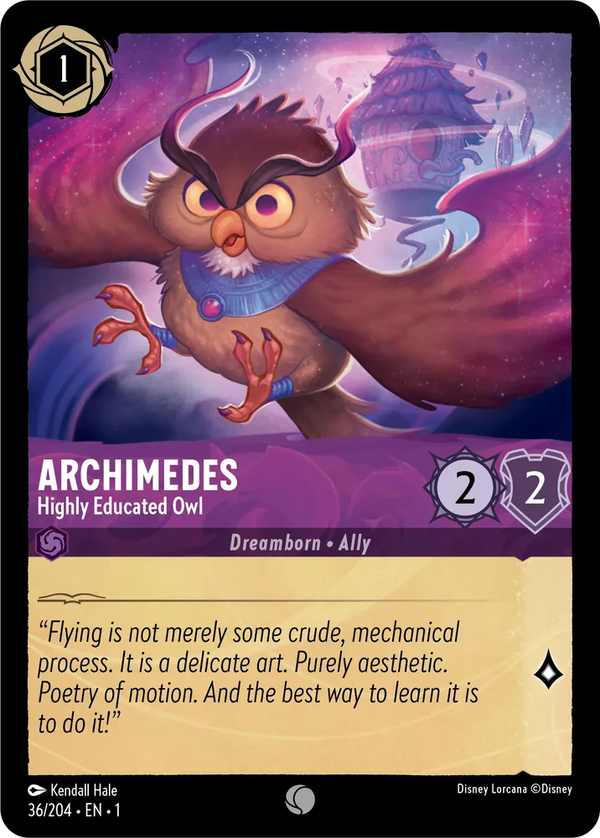 Archimedes - Highly Educated Owl (The First Chapter 36/204) Common - Near Mint