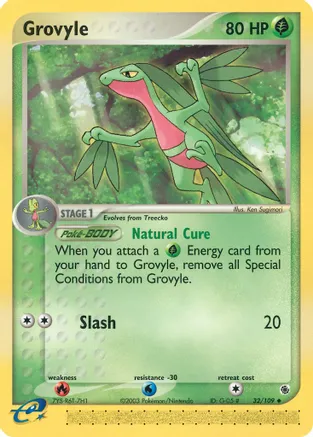 Grovyle (32/109) Light Play Reverse Holofoil