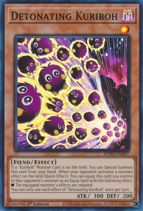 Detonating Kuriboh (SUDA-EN097) Super Rare - Near Mint 1st Edition