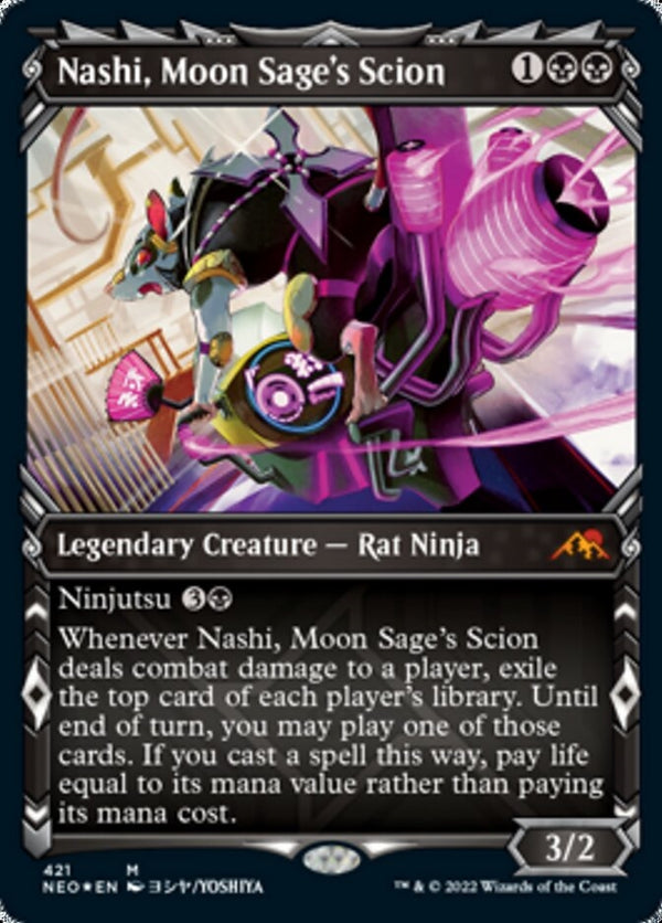 Nashi, Moon Sage's Scion [#421 Etched FOIL] (NEO-M)