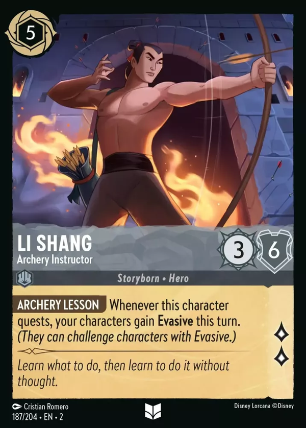 Li Shang - Archery Instructor (Rise of the Floodborn 187/204) Uncommon - Near Mint