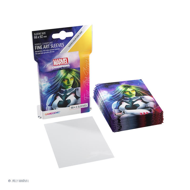 GameGenic: Marvel Champion Fine Art Sleeves - Gamora (Grey 50ct)