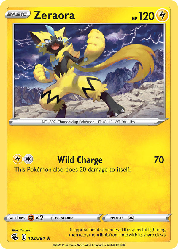 Zeraora - 102/264 (SWSH08) Rare - Near Mint