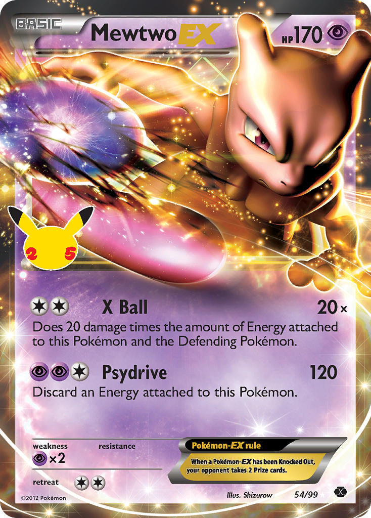 Mewtwo EX - 54/99 (CLB:CC) Classic Collection - Near Mint Holofoil