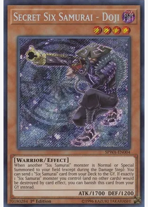 Secret Six Samurai - Doji (SPWA-EN004) 1st Edition Secret Rare