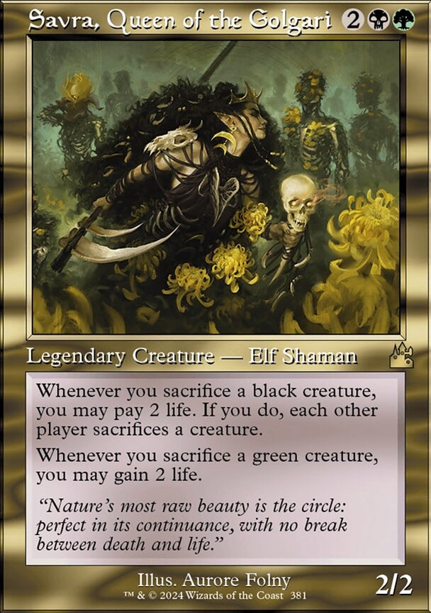 Savra, Queen of the Golgari [#0381 Retro Frame] (RVR-R)