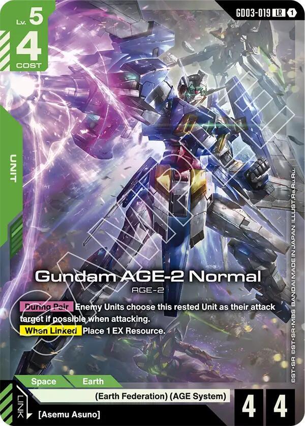 Gundam AGE-2 Normal - GD03-019 (GD03) - Near Mint (LR)
