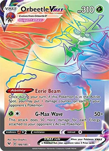 Orbeetle VMAX (Secret) - 186/185 (SWSH04) Secret Rare - Near Mint Holofoil