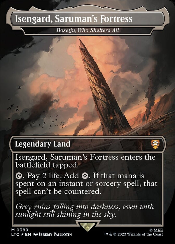 Isengard, Saruman's Fortress - Boseiju, Who Shelters All [#0389 Surge Foil] (LTC-M)