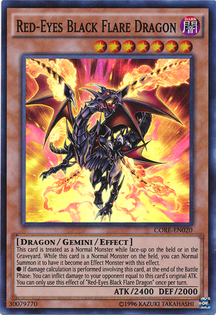 Red-Eyes Black Flare Dragon (CORE-EN020) Super Rare - Near Mint Unlimited