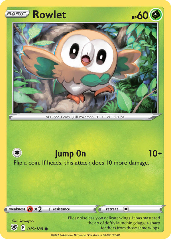 Rowlet - 019/189 (SWSH10) Common - Near Mint