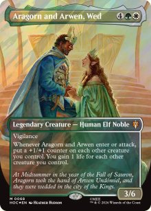 Aragorn and Arwen, Wed [ #0068 Borderless Surge Foil ] (HOC-M)