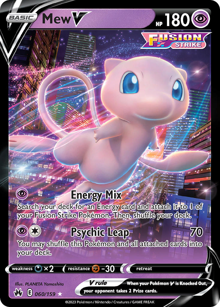 Mew V - 060/159 (CRZ) Ultra Rare -  Near Mint Holofoil