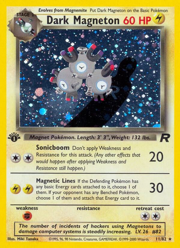 Dark Magneton - 11/82 (TR) Holo Rare - Damaged 1st Edition