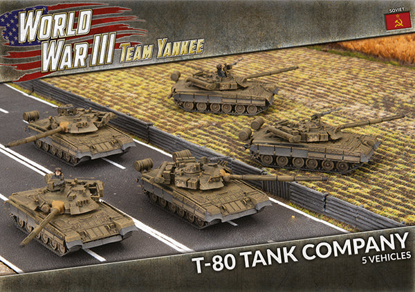 Flames of War: Team Yankee WW3: Soviet (TSBX21) - T-80 Tank Company (Plastic)