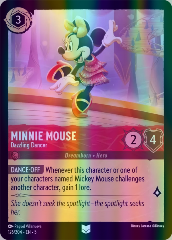 Minnie Mouse - Dazzling Dancer (Shimmering Skies 126/204) Uncommon - Near Mint Cold Foil