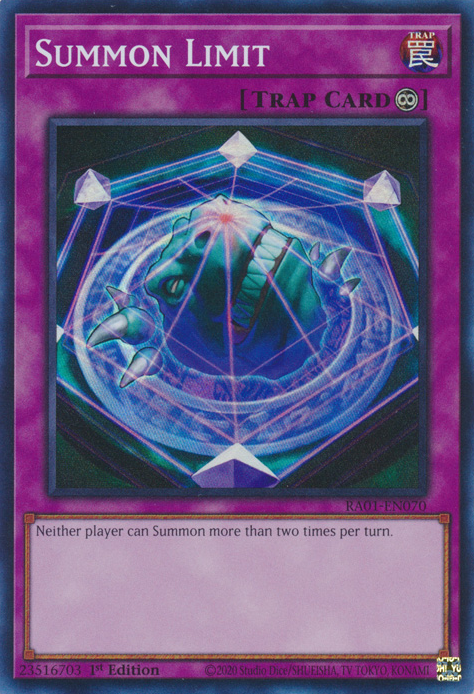 Summon Limit (RA01-EN070) Super Rare - Near Mint 1st Edition